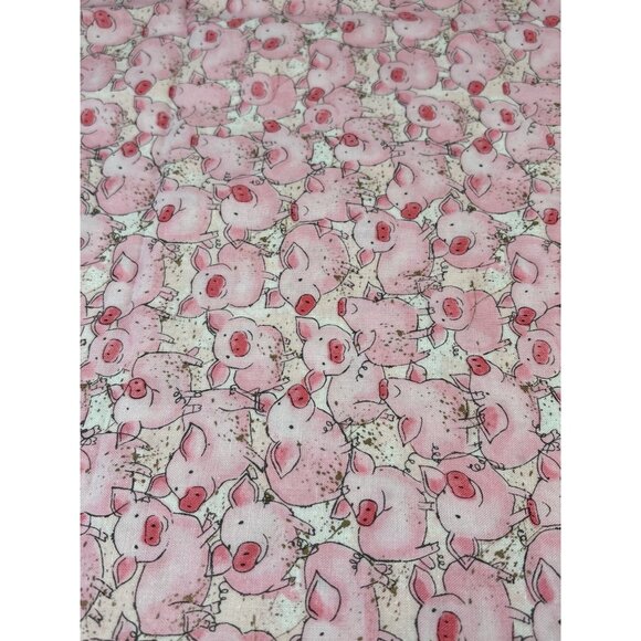 Pig Pattern Cotton Fabric 17"x44" Hi-Fashion Fabrics Quilting Craft Material - Picture 1 of 6